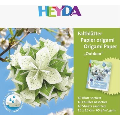 HEYDA Papíry na origami voděodolné 15 x 15 cm zelené – Zbozi.Blesk.cz