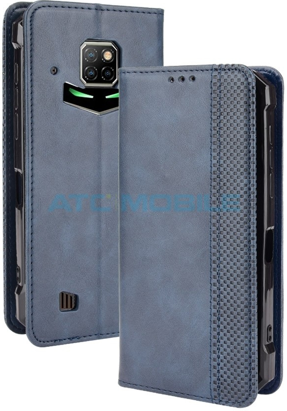 Pouzdro Shield4U Doogee S88 Pro, S88 Plus Magnetic Buckle Texture otevírací modré