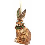 Sass & Belle Festive Hare vánoční ozdoba zlatá hnědá – Hledejceny.cz