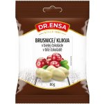 Dr. Ensa brusinky v bílé čokoládě 80 g – Sleviste.cz