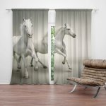 Závěsy Dva bílí koně: 2 ks - 140x250 cm - Sablio – Hledejceny.cz