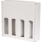 Dárková krabice na víno 355x350x85 mm, 4 x 0,75 l, bílá – Hledejceny.cz
