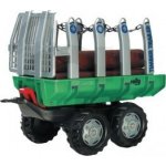 Rollytoys Vlečka s kládami Timber Trailer 2 os zelená – Zboží Mobilmania