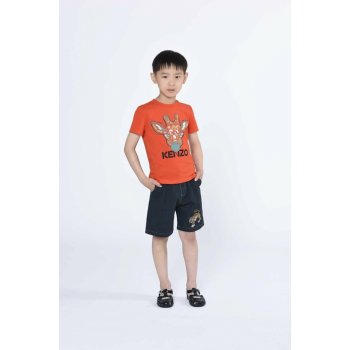 Kenzo kids dětské bavlněné tričko s potiskem K25782.116.152 červená
