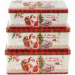 PROHOME Dóza sada 3ks vánoční Merry Christmas různé motivy – Hledejceny.cz