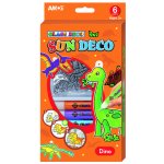 Barvy na sklo sada 6 barev 10,5 ml + 6 sklíček DINO – Zboží Dáma