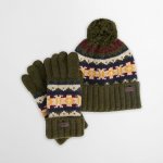 Dárková sada vzorované čepice a rukavic Barbour Kane Knitted Beanie & Gloves Gift Set – Hledejceny.cz