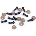 Oči s pojistkou Ø6 mm - černá (10 sada) – Zboží Dáma