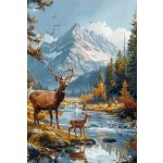 Norimpex Diamantové malování Jelen v horách 30 x 40 cm – Sleviste.cz