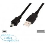 Digitus AK-300108-018-S USB USB A samec na B-mini 5pin samec, 2x stíněný, 1,8m, černý – Hledejceny.cz