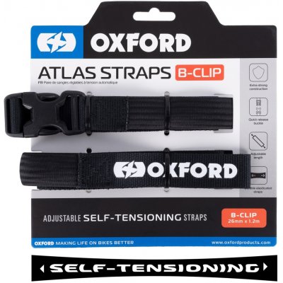 OXFORD zavazadlové popruhy Atlas B-Clip černá 17mm x 2m – Zboží Dáma