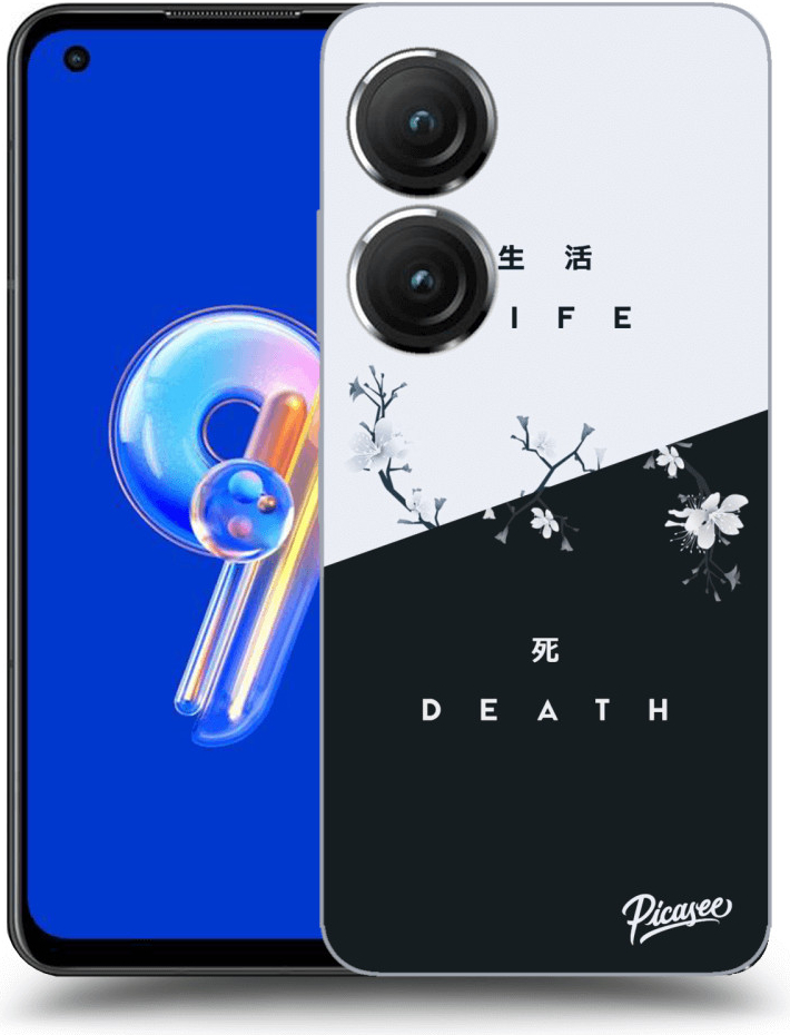 Pouzdro Picasee silikonové Asus Zenfone 9 - Life - Death čiré