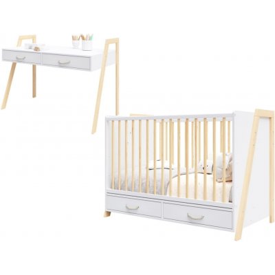 Ourbaby 2v1 crib CONE přírodní bílá – Sleviste.cz
