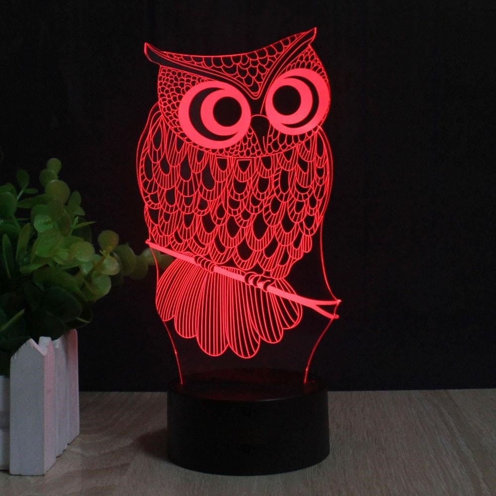 Beling Dětská lampa Sova 7 barevná S9152
