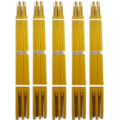 Sloupek pro elektrický ohradník Pomelac 105 cm polypropylenový žlutý 8 úchytů – Hledejceny.cz