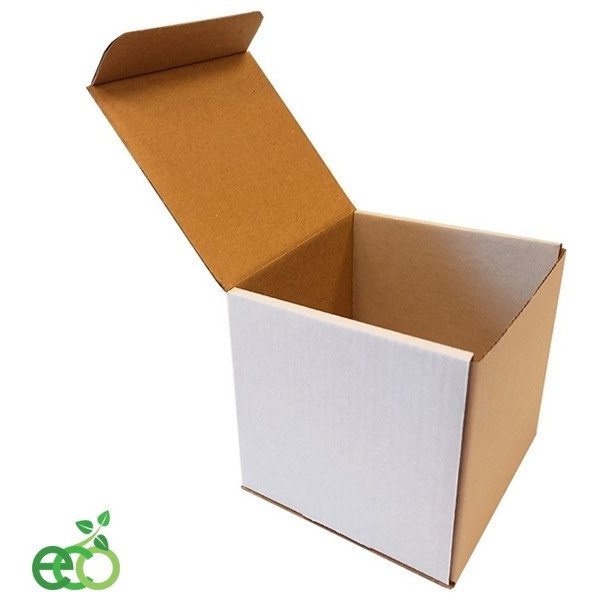 Archivační box a krabice PACKFACE Lepenková Krabice z mikrovlny bílá 100 x 100 x 100 mm 3VVL / vysekávaná