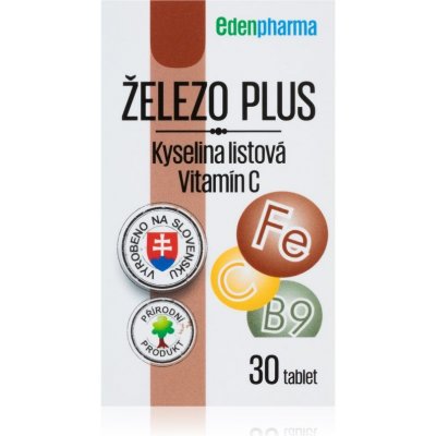 EDENPharma ŽELEZO PLUS 30 tablet od 96 Kč - Heureka.cz