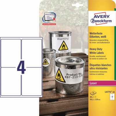 Avery Zweckform 20 listů, A4, bílé L4774-20 – Zboží Dáma