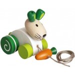 Detoa zajíc/zajíček tahací s mrkví dřevo v krabičce 13x11x8cm – Zbozi.Blesk.cz