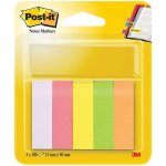 Samolepicí papírové záložky 3M Post-it, 50 x 15 mm, 5 x 100 lístků, neonový mix – Hledejceny.cz