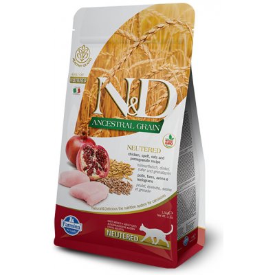 Farmina N&D Ancestral Grain Cat Neutered Chicken Pomegranate 0,3 kg – Zbozi.Blesk.cz