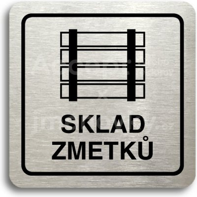 ACCEPT Piktogram sklad zmetků - stříbrná tabulka - černý tisk – Zbozi.Blesk.cz