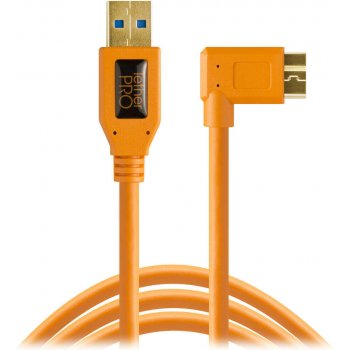 Tether Tools CU61RT15-ORG USB 3.0 na Micro-B (zahnutý konektor), 4,6m, oranžový