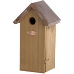 Esschert Design Dřevěná ptačí budka pro sýkoru koňadru, , měděná střecha, přírodní – Zboží Mobilmania