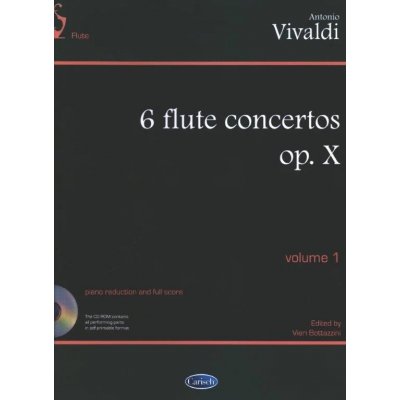 Antonio Vivaldi: 6 Flute Concertos Op. X Volume 1 noty na příčnou flétnu klavír smyčcový kvartet – Hledejceny.cz