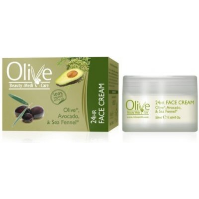 OliveBeauty medicare Olivový 24h krém na obličej s avokádem a motarem přímořským 50 ml – Zboží Mobilmania