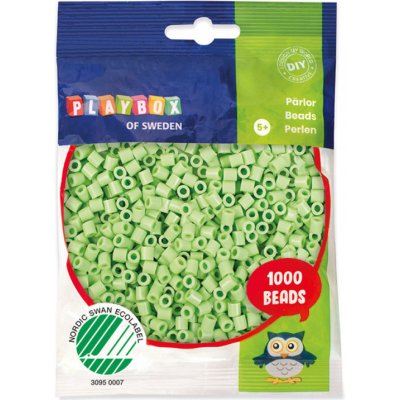 Playbox Zažehlovací korálky pastelové, 1000ks - zelené – Hledejceny.cz