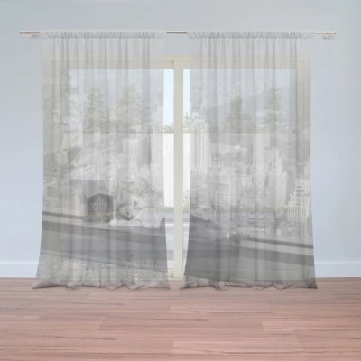 Sablio Záclony Zedník na traverze: 2ks 150x250cm – Hledejceny.cz