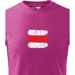 Canvas dětské tričko Turistická značka červená, 2079 purpurová