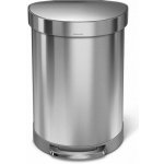 Simplehuman CW2029 Pedálový 60 l půlkulatý kartáčovaná nerez FPP kapsa na sáčky – Zboží Dáma