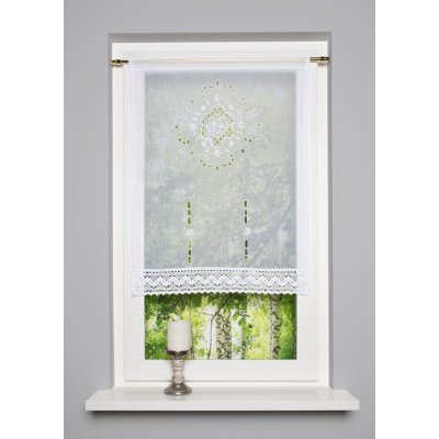 HOME WOHNIDEEN vitrážková záclona 23715 ALEGRA 0105 bila 100x60 cm (v x s) – Zboží Mobilmania