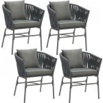 tectake 405832 sada židlí valeiras 60x61x77cm sada 4 kusů – Hledejceny.cz