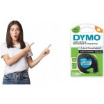 Dymo S0721530, černý tisk průhledný podklad, 4m x 12mm – Zboží Mobilmania
