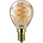 Philips LED filament žárovka E14 P45 3W 25W 250lm 2200K stmívatelná, jantarová – Zboží Živě