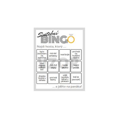 Svatební bingo - 10 ks – Zboží Mobilmania
