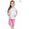 Dětské pyžamo a košilka Taro dívčí pyžamo Amelia 2202/8 tm.růžová