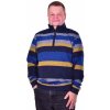 Pánský rolák Ragman pánský svetr 3413660 711 Mock neck stripe 711 dunkelblau