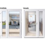 Soft Dvoukřídlé vchodové 3/3 sklo čiré Bílá/bílá pravé 150 x 200 cm – Hledejceny.cz