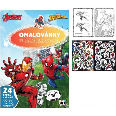 JModels Omalovánky A4 se samolepkami MARVEL 468271 – Hledejceny.cz