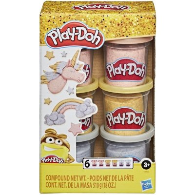 Play-Doh Hasbro modelína Metalická 6 kelímků 510g.