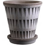 Květináč Pantheon s podmiskou Raw Grey 18 cm Bergs Potter – Hledejceny.cz