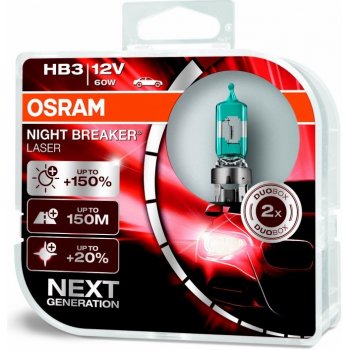 Osram Night Breaker Laser HB3 12V 60W P20d 2 ks