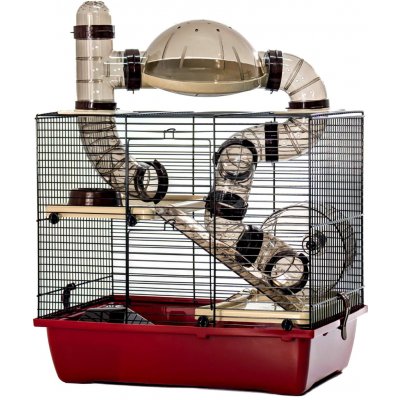 Inter Zoo klec ROCKY + TARAS bordó 42 x 28 x 38 cm – Hledejceny.cz