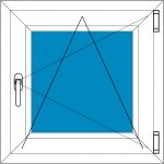 Aluplast Plastové okno Ideal 4000 Otevírací a Sklopné 50x130 Bílá - Bílá – Zboží Mobilmania