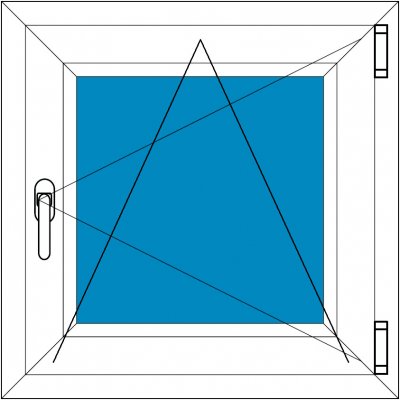 Aluplast Plastové okno Ideal 4000 Otevírací a Sklopné 50x130 Bílá - Bílá – Zboží Mobilmania