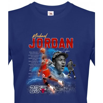 Bezvatriko pánské tričko Michael Jordan modrá – Zboží Mobilmania